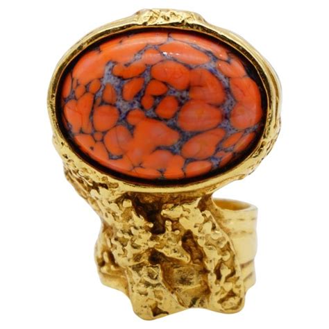 smalto corallo yves saint laurent|Arty ring Yves Saint Laurent Orange in Metal .